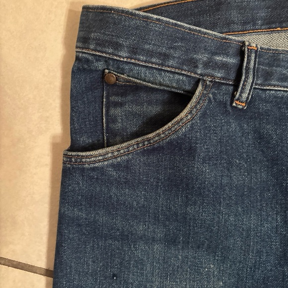 Vintage Blue Bell Wrangler Denim Jeans Straight Fit 36x32 Diamond W - Picture 6 of 8